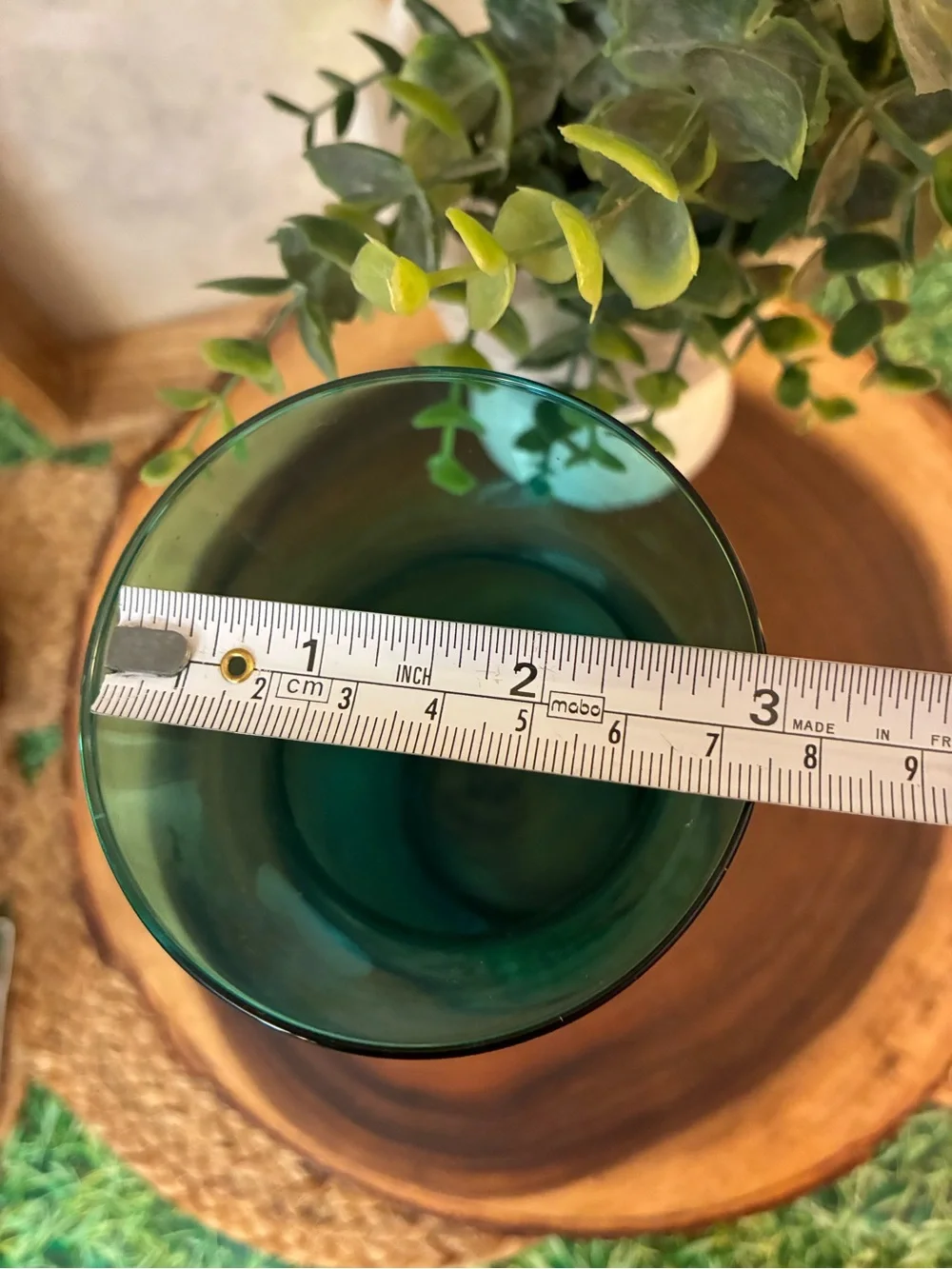 Teal Hurricane Glass- Home Accents Lanterns